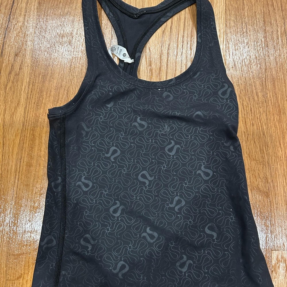 lululemon athletica Black Patterned Tank Top